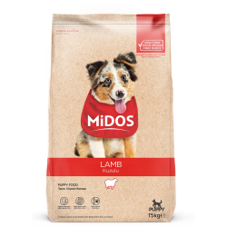 15 Kg Midos Puppy Kuzu Etli...