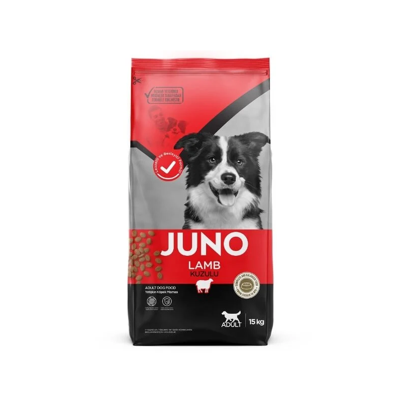 Juno Kuzu Etli ve Pirinçli Yetişkin Köpek Maması 15 Kg