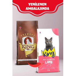 King Kuzu Etli Pirinçli Yetişkin Kedi Maması 15 Kg
